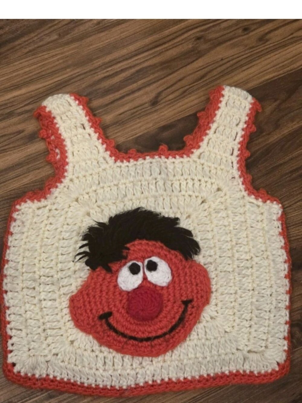 Vintage 70s/80s JCPenney Sesame Street Ernie Crochet Vest Licensed Muppets